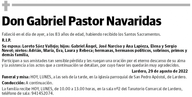 Don  Gabriel  Pastor  Navaridas