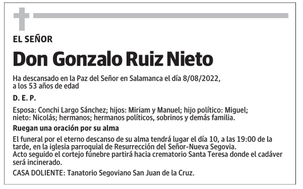 Don Gonzalo Ruiz Nieto
