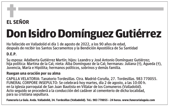 Don Isidro Domínguez Gutiérrez