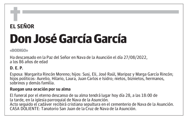 Don José García García «BODIGO»