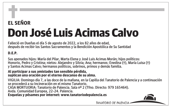Don José Luis Acimas Calvo