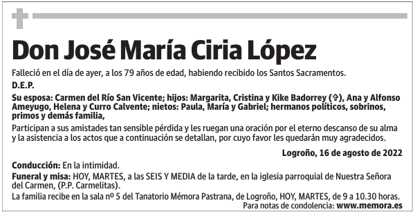 Don  José  María  Ciria  López