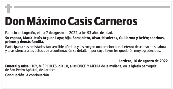 Don  Máximo  Casis  Carneros