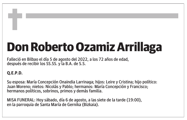 Don Roberto Ozamiz Arrillaga