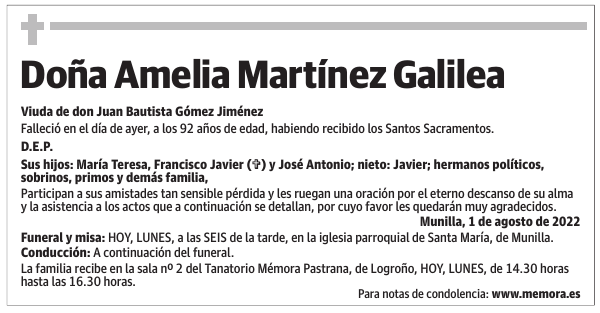 Doña  Amelia  Martínez  Galilea