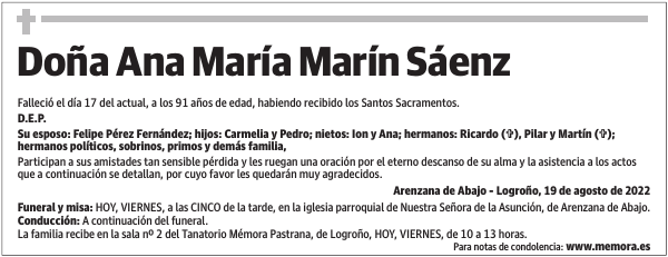 Doña  Ana  María  Marín  Sáenz