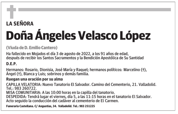 Doña Ángeles Velasco López