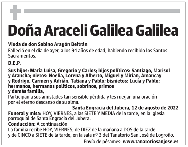 Doña  Araceli  Galilea  Galilea