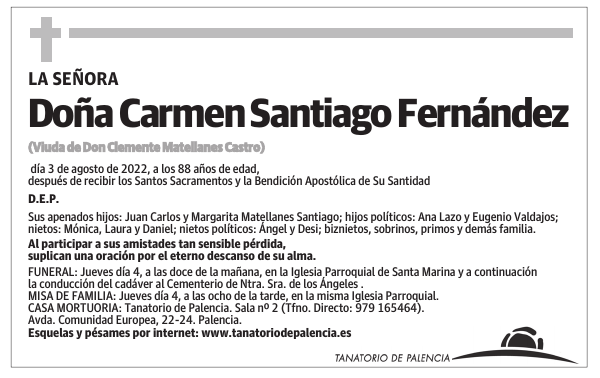 Doña Carmen Santiago Fernández
