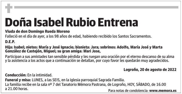Doña  Isabel  Rubio  Entrena