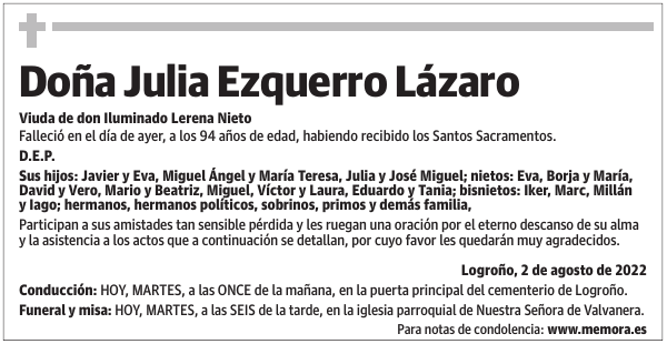 Doña  Julia  Ezquerro  Lázaro