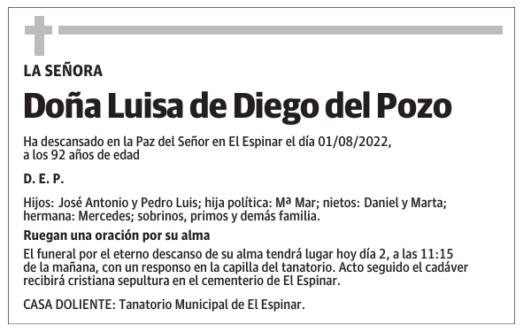 Doña Luisa de Diego del Pozo