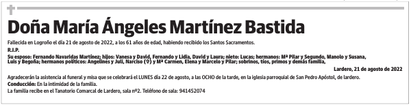 Doña  María  Ángeles  Martínez  Bastida