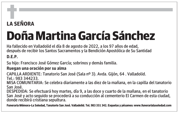 Doña Martina García Sánchez