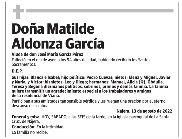 Doña  Matilde  Aldonza  García