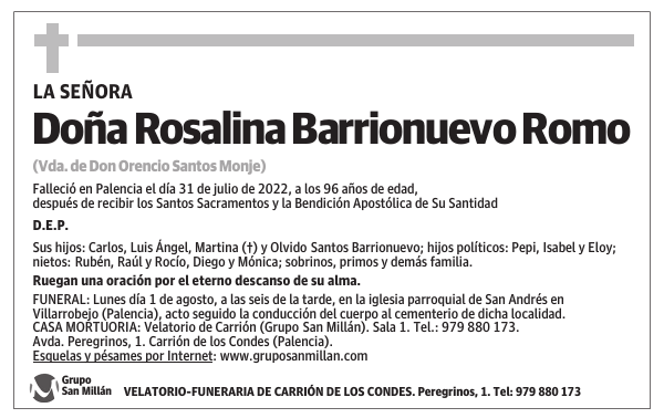 Doña Rosalina Barrionuevo Romo