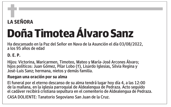 Doña Timotea Álvaro Sanz