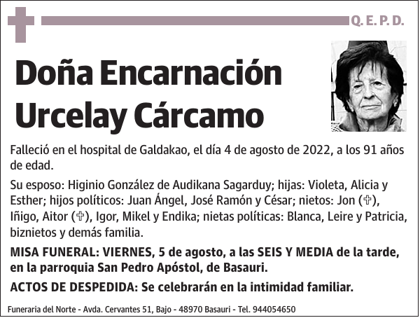 Encarnación Urcelay Cárcamo