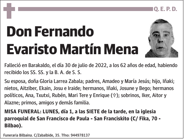 Fernando Evaristo Martín Mena