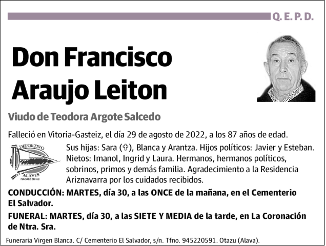 Francisco  Araujo  Leiton