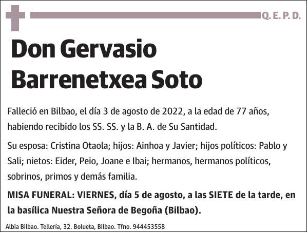 Gervasio Barrenetxea Soto