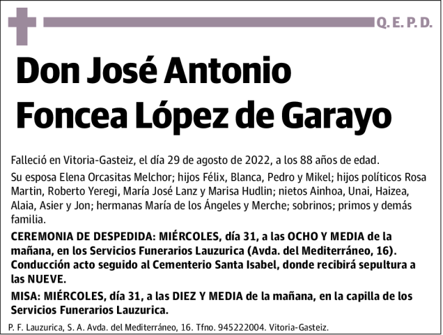 José  Antonio  Foncea  López  De  Garayo