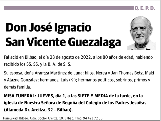 José Ignacio San Vicente Guezalaga