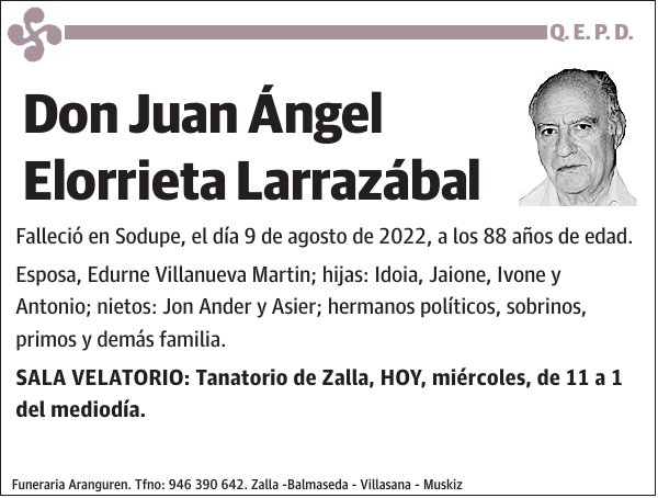 Juan Ángel Elorrieta Larrazábal