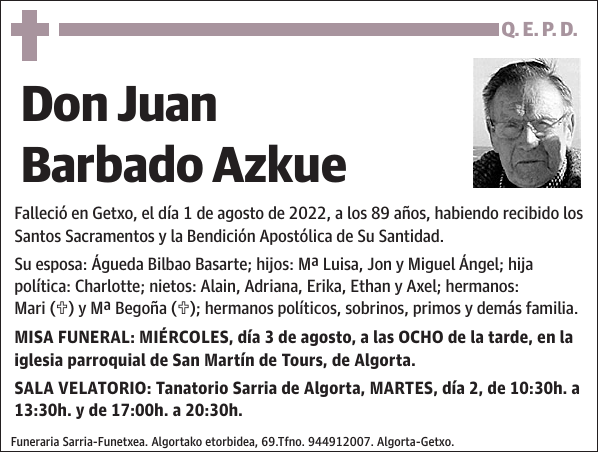 Juan Barbado Azkue