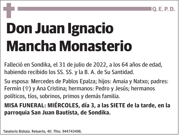 Juan Ignacio Mancha Monasterio