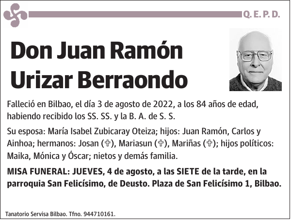 Juan Ramón Urizar Berraondo
