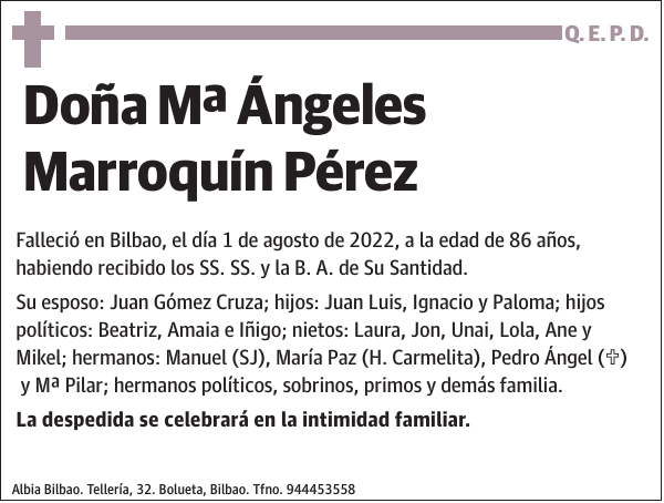 Mª Ángeles Marroquín Pérez