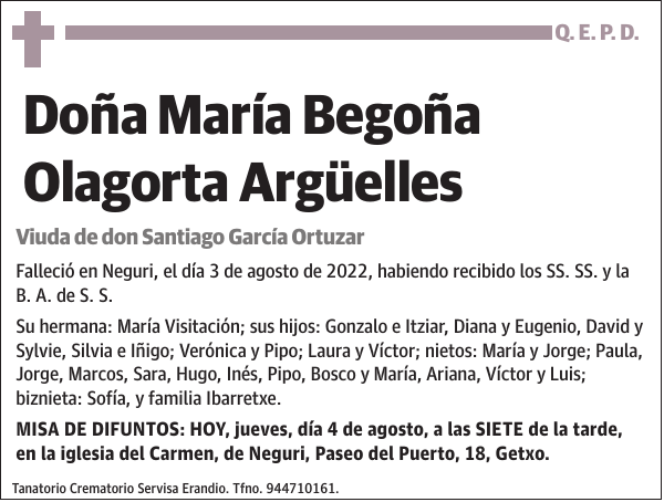 María Begoña Olagorta Argüelles