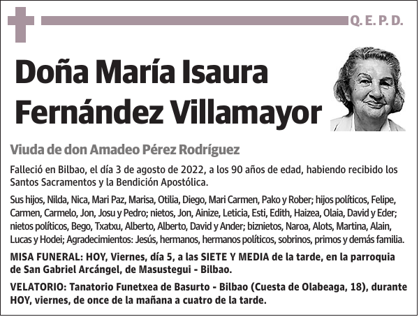María Isaura Fernández Villamayor
