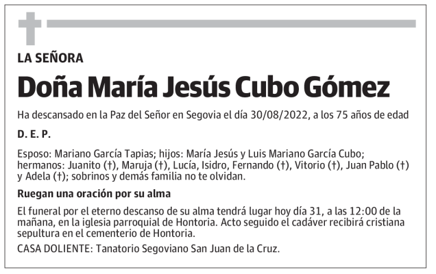 María Jesús Cubo Gómez