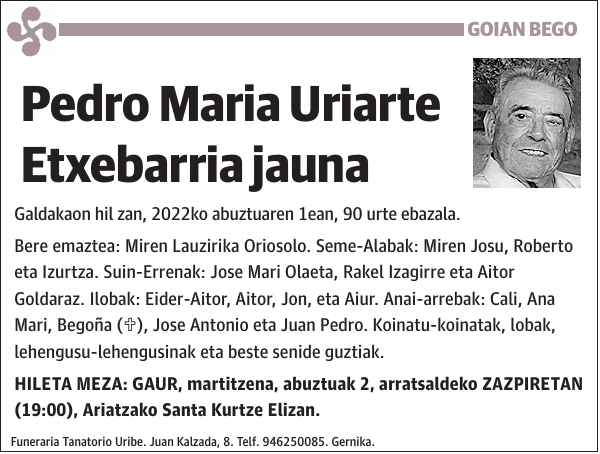 Pedro Maria Uriarte Etxebarria