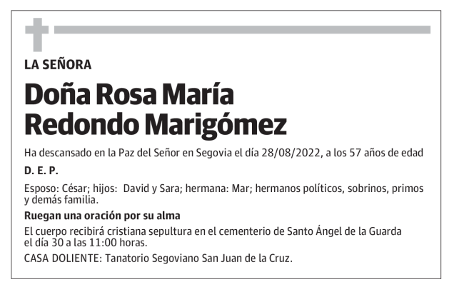 Rosa María Redondo Marigómez
