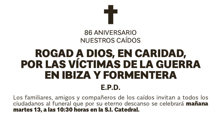 86  aniversario  caidos  en  la  guerra  de  Ibiza  y  Formentera