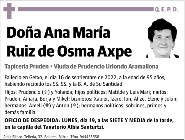 Ana María Ruiz De Osma Axpe