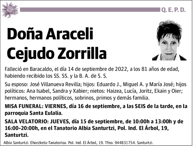 Araceli Cejudo Zorrilla