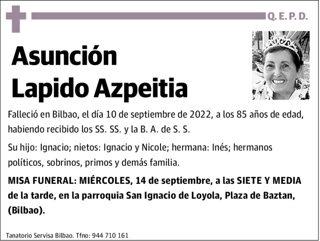 Asunción Lapido Azpeitia