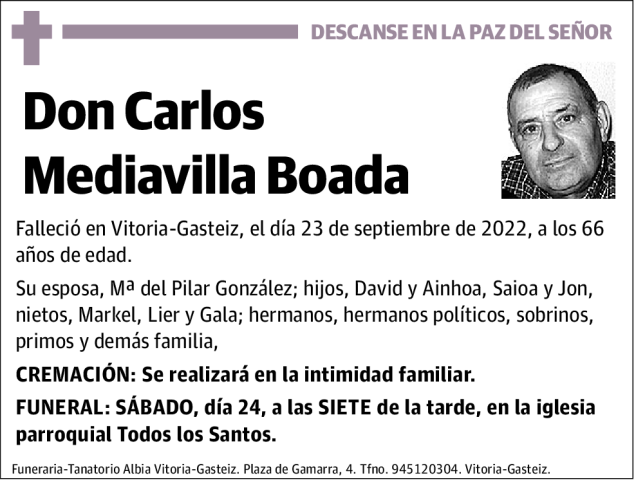 Carlos  Mediavilla  Boada