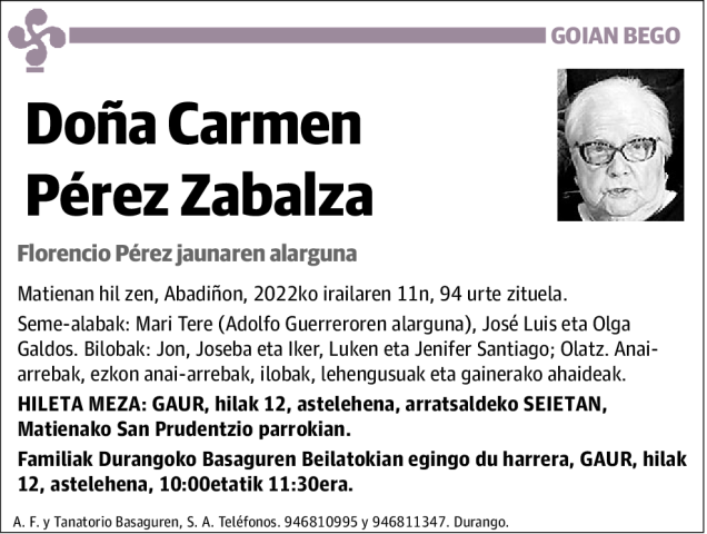 Carmen Perez Zabala