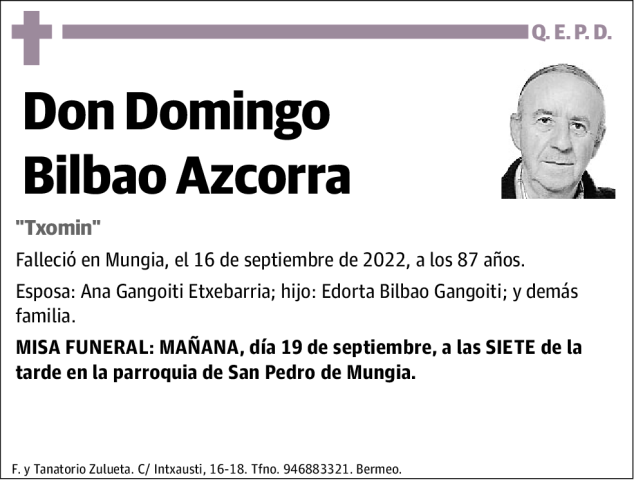 Domingo Bilbao Azcorra