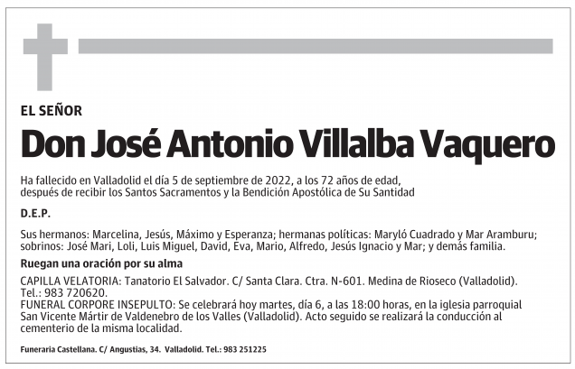 Don José Antonio Villalba Vaquero