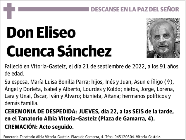 Eliseo  Cuenca  Sánchez