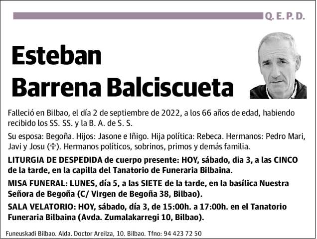 Esteban Barrena Balciscueta