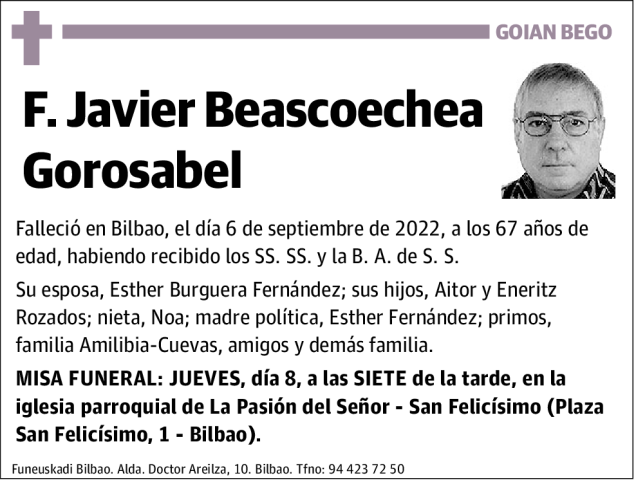 F. Javier Beascoechea Gorosabel