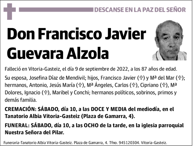 Francisco  Javier  Guevara  Alzola