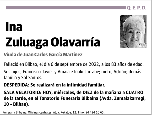 Ina Zuluaga Olavarría